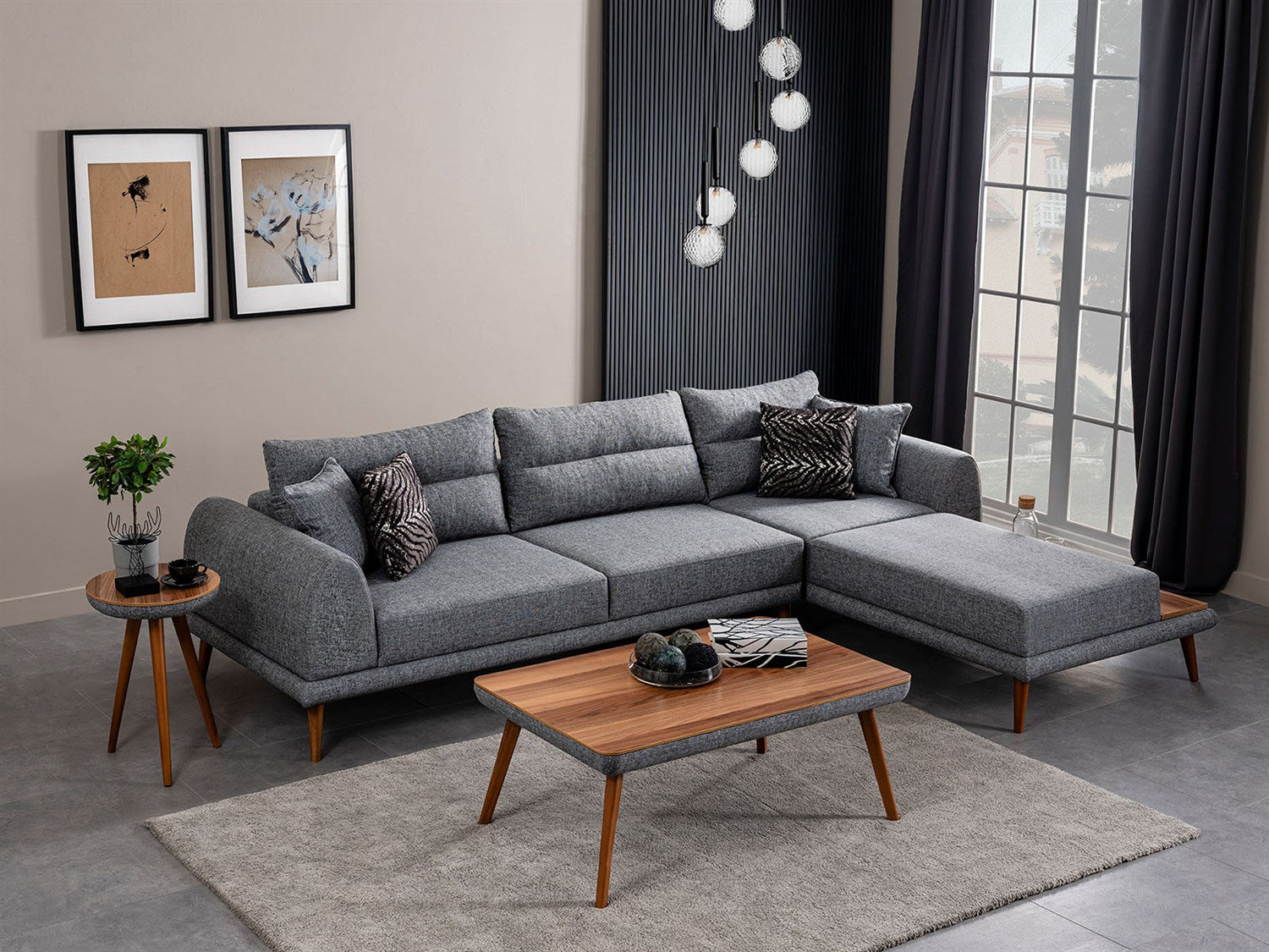 DECOR CORNER SOFA ANTHRACITE